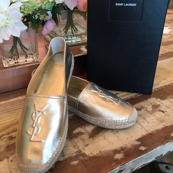 Ysl metallic espadrilles Clearance